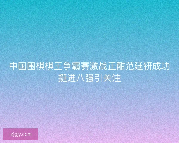 中国围棋棋王争霸赛激战正酣范廷钘成功挺进八强引关注 中国围棋棋王争霸赛激战正酣范廷钘成功挺进八强引关注